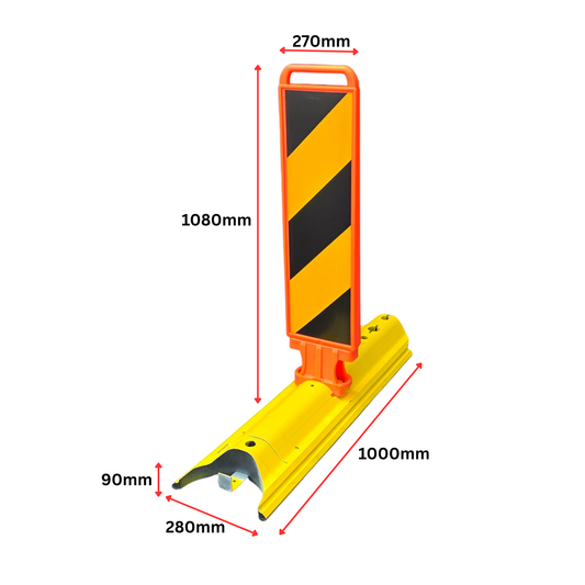 Traffic Lane Separator Kerb – Heavy-Duty Centre Module with Panel
