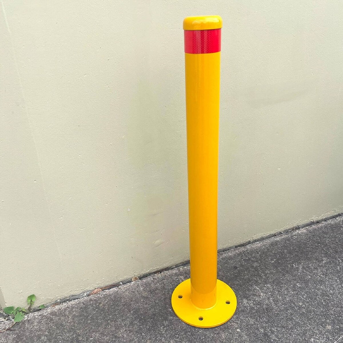 90mm Surface Mount Safety Bollard – 900mm Yellow Steel Bollard