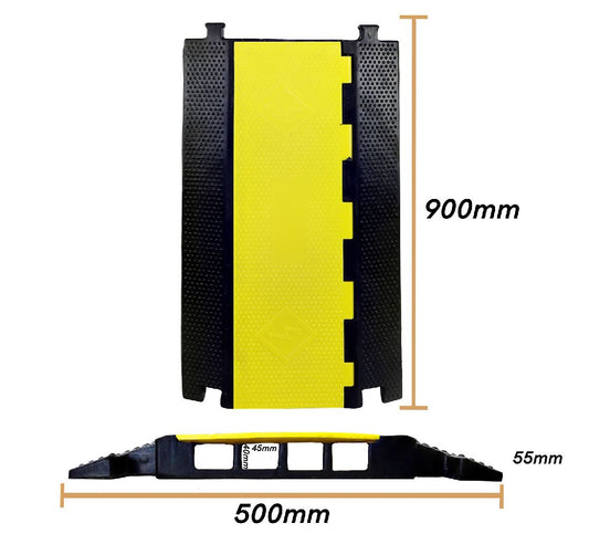 Rubber Cable Protector Heavy Duty 4 Channel