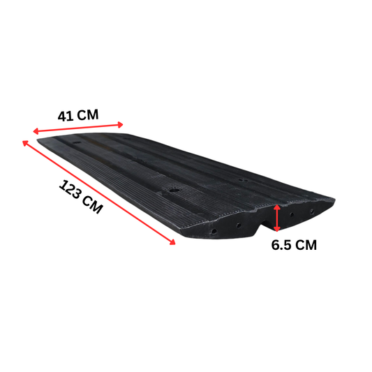 Rubber Driveway Gutter Ramp - 1.2m Black Strips