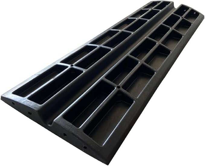 Rubber Driveway Gutter Ramp - 1.2m Black Strips