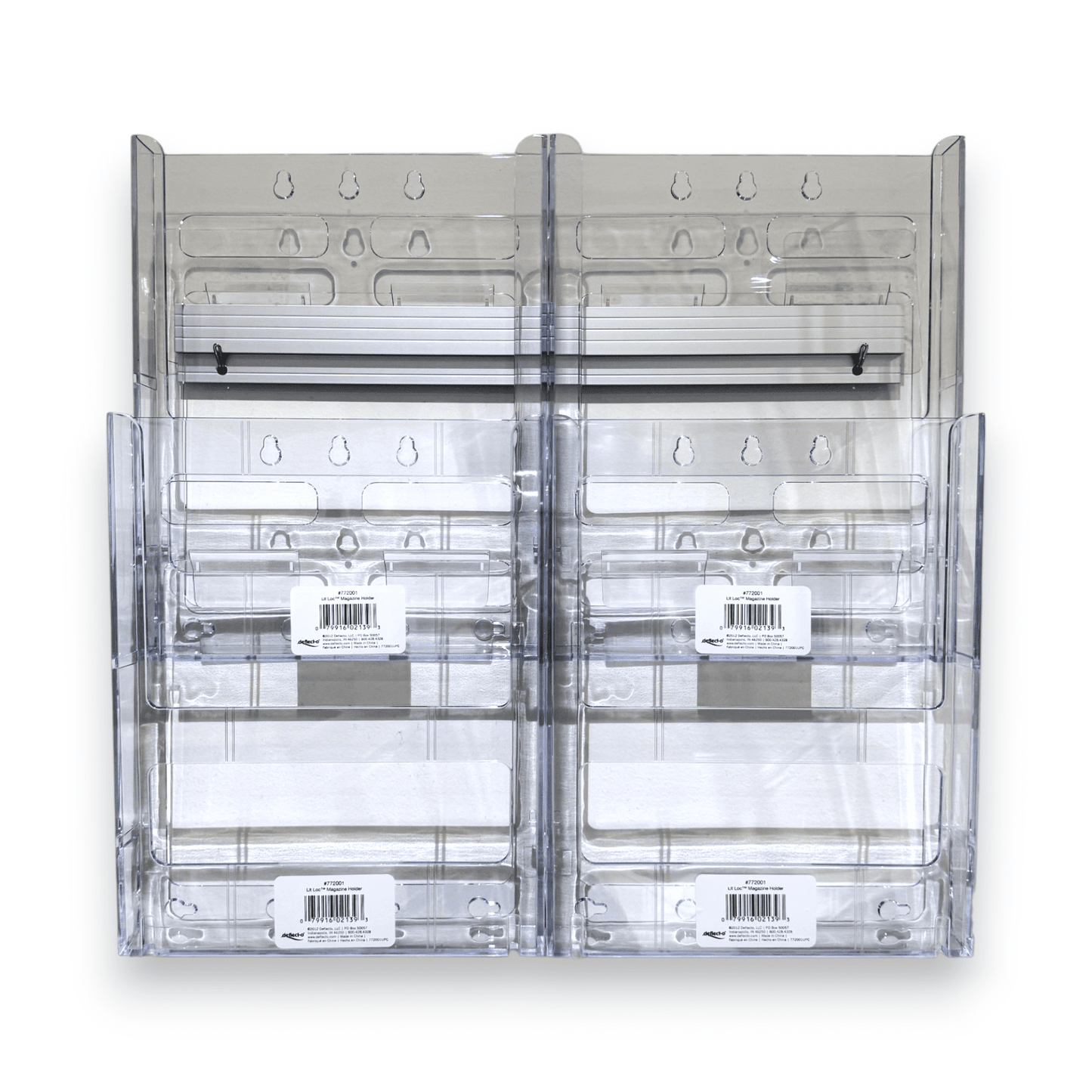 4xA4 Wall Mounted Brochure Holders Lit Loc