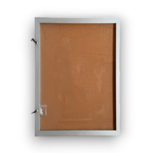 Lockable Notice Board Outdoor Wall Mounted Cork Board 9xA4 Papers