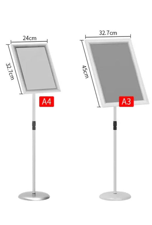 A3 Menu Poster Stand Snap Lock Frame with Stand