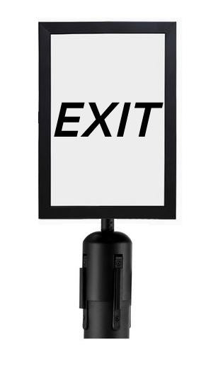 A4 Portrait Sign Holder for Black Retractable Barrier