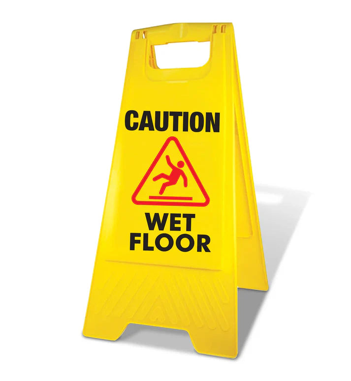 Wet Floor Sign – Caution Safety Warning Board, Double-Sided, 60cm