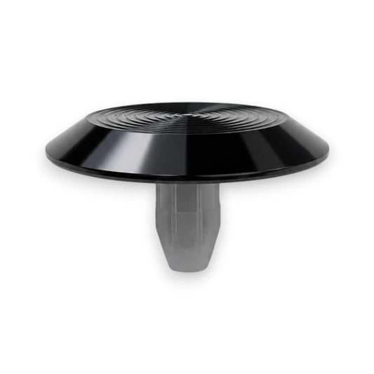 Black Stainless Steel Tactile Indicator Stud – Concentric Ring Design