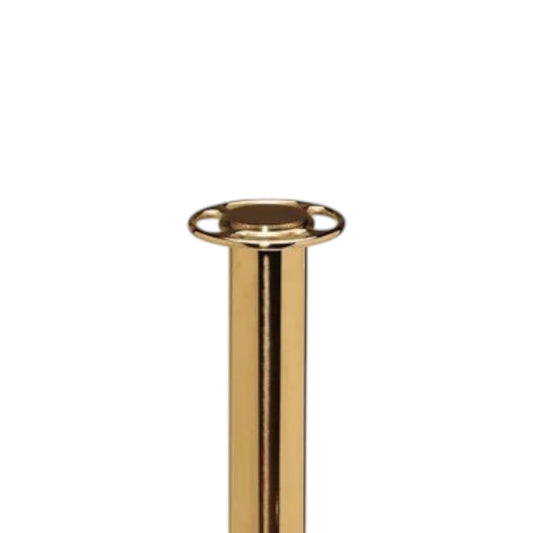 Gold Stanchions Crowd Control Set of 3 Posts + 2 White Ropes