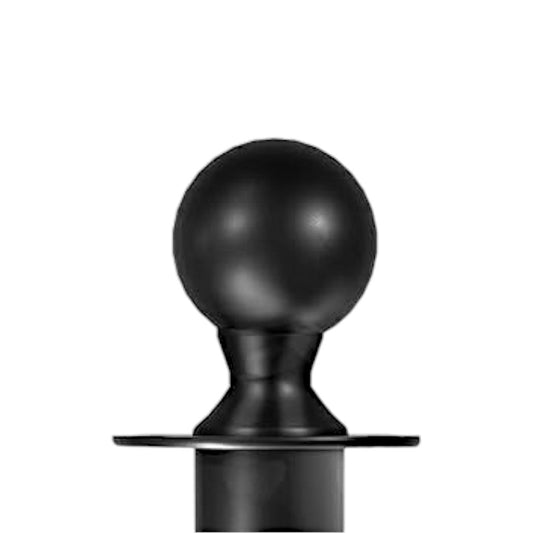 Black Rope Queue Barrier - Globe Top