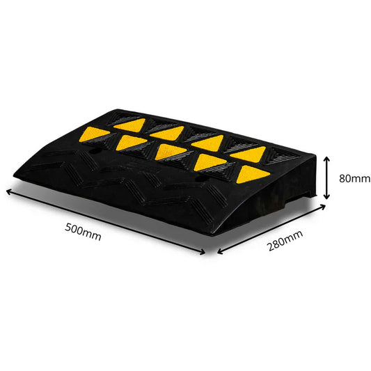 Kerb Ramp Rubber High-Vis Reflectors – 80mm High