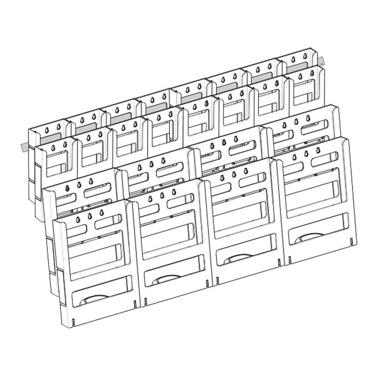 8xA4 & 16xDL Wall Mount Brochure Holders Lit Loc