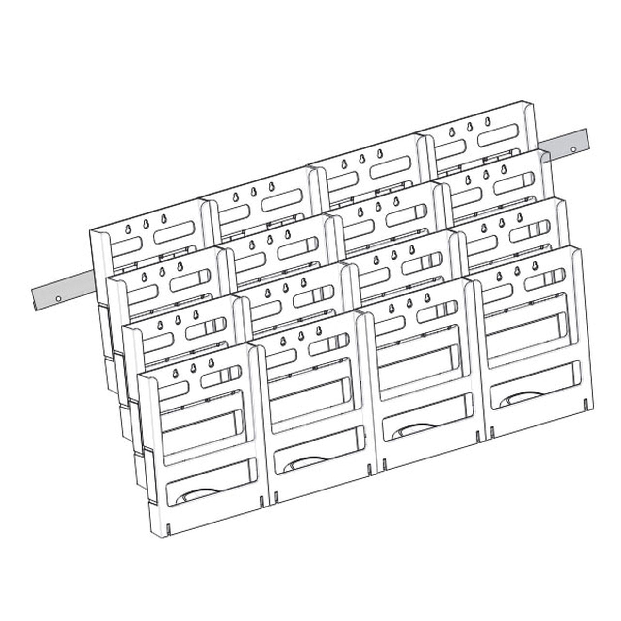 16xA4 Wall Mount Brochure Holders Lit Loc