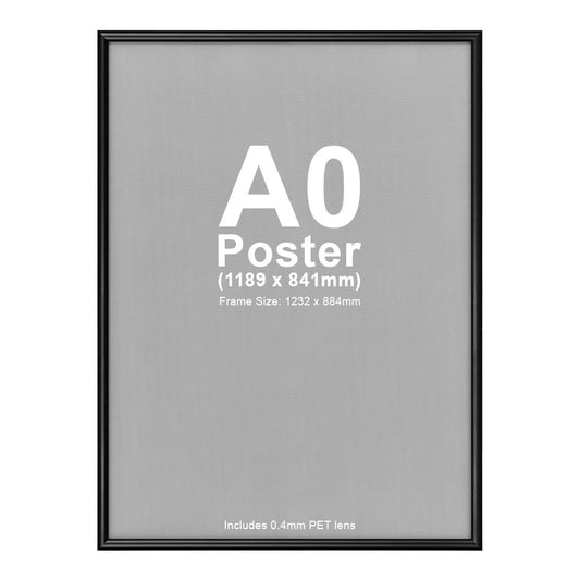 A0 Snap Lock Frame Black 25mm Profiles Wall mount