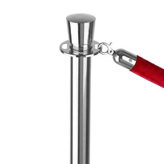 Stanchions Silver Rope Queue Barrier