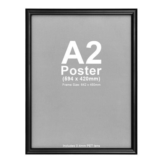 A2 Snap Lock Frame Black 25mm Profiles Wall mount