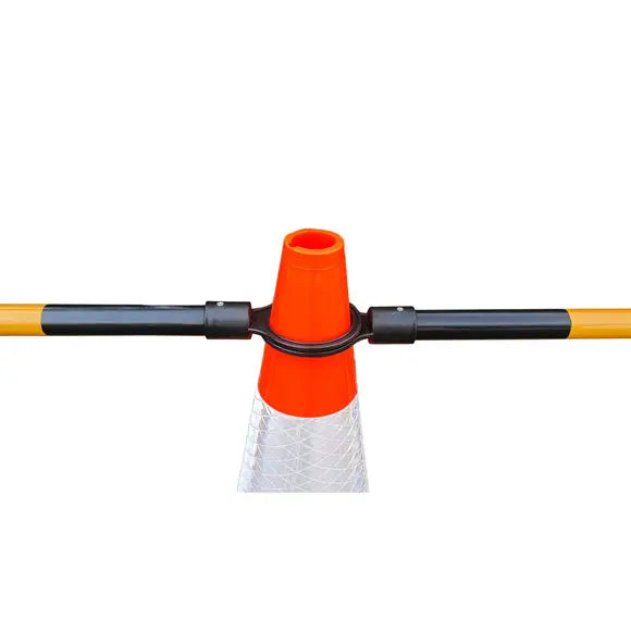 Retractable Traffic Cone Bar – Yellow/Black Extendable Safety Barrier