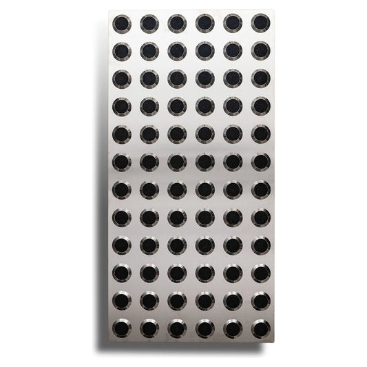 Tactile Indicator Plate Stainless Steel — Black Carb 300x600mm
