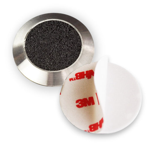 Tactile Indicator 3M Adhesive – Stainless Steel with Black Carborundum Insert