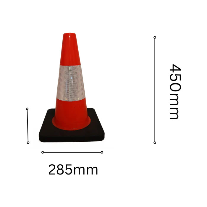 Traffic Cone 450mm Reflective Safety – High Visibility Road Cone