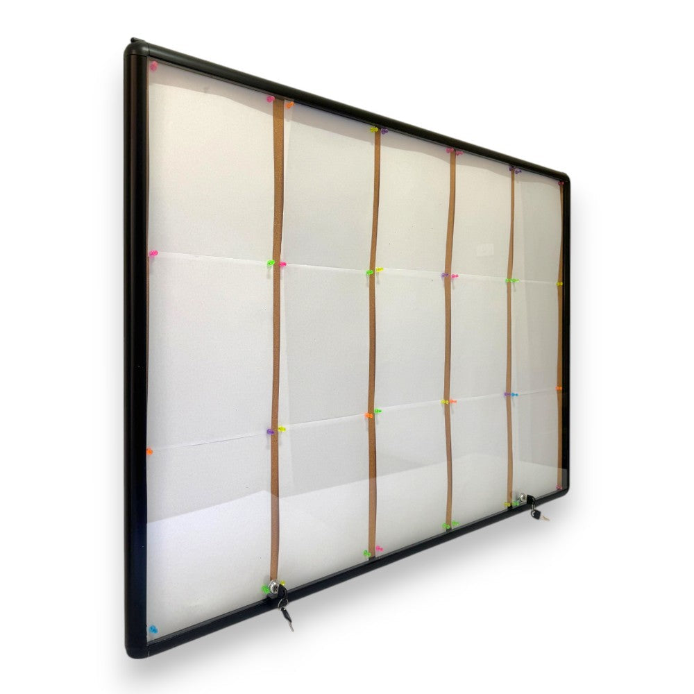 Notice board Cabinets 15xA4 Indoor Black Cork Board