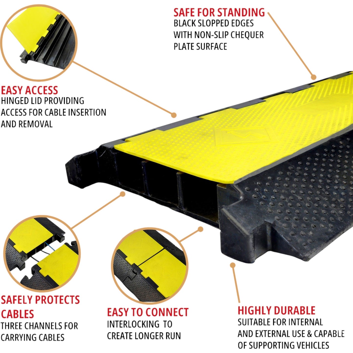 Speed Hump Cable Protector 3 Channel
