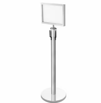A4 Landscape Sign Holder for Silver Retractable Barrier