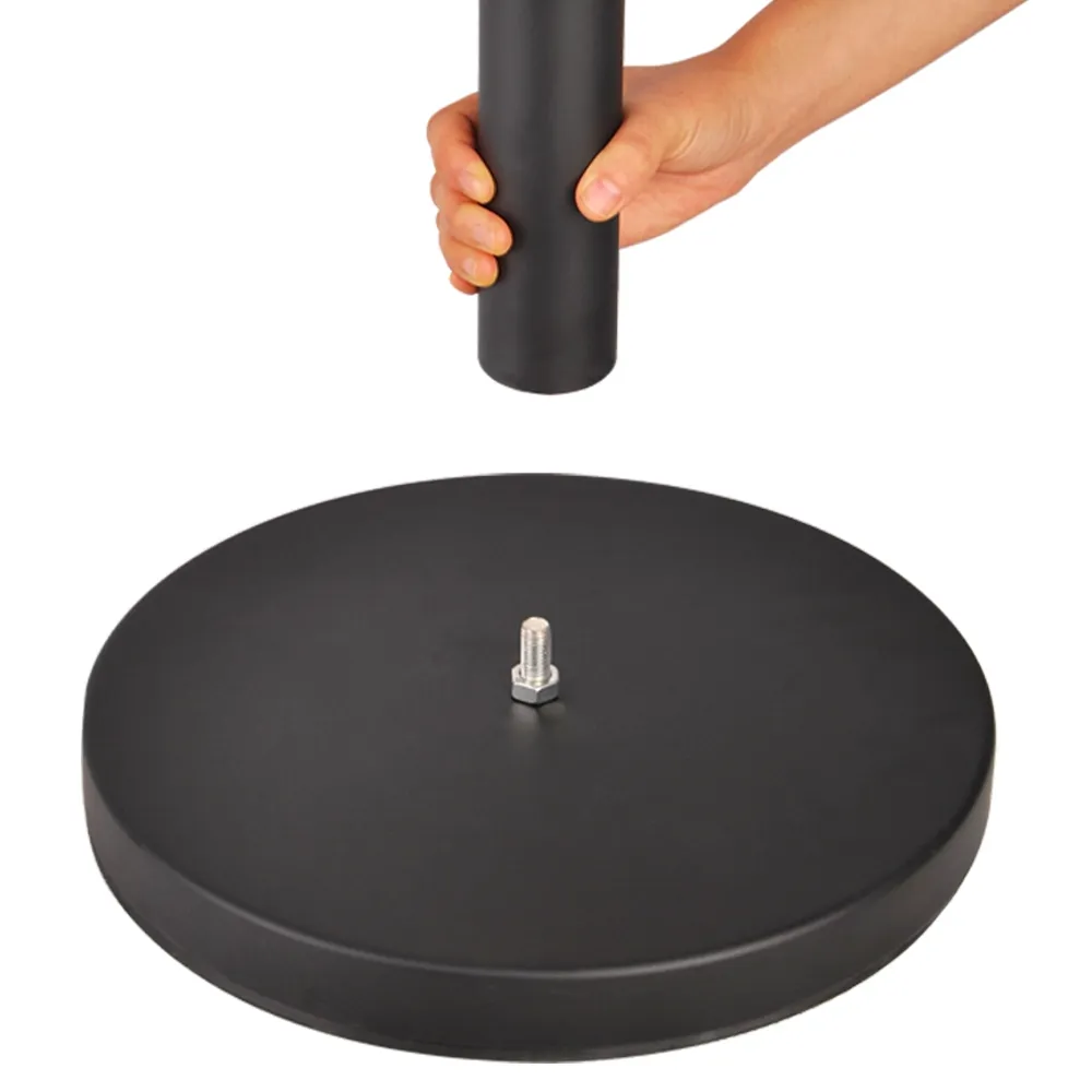 Black Queue Bollard Post Set of 3 Posts + 2 Black Ropes