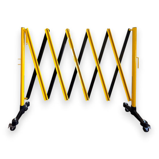 3m Expandable Safety Barrier – Durable Steel, High-Visibility Black & Yellow