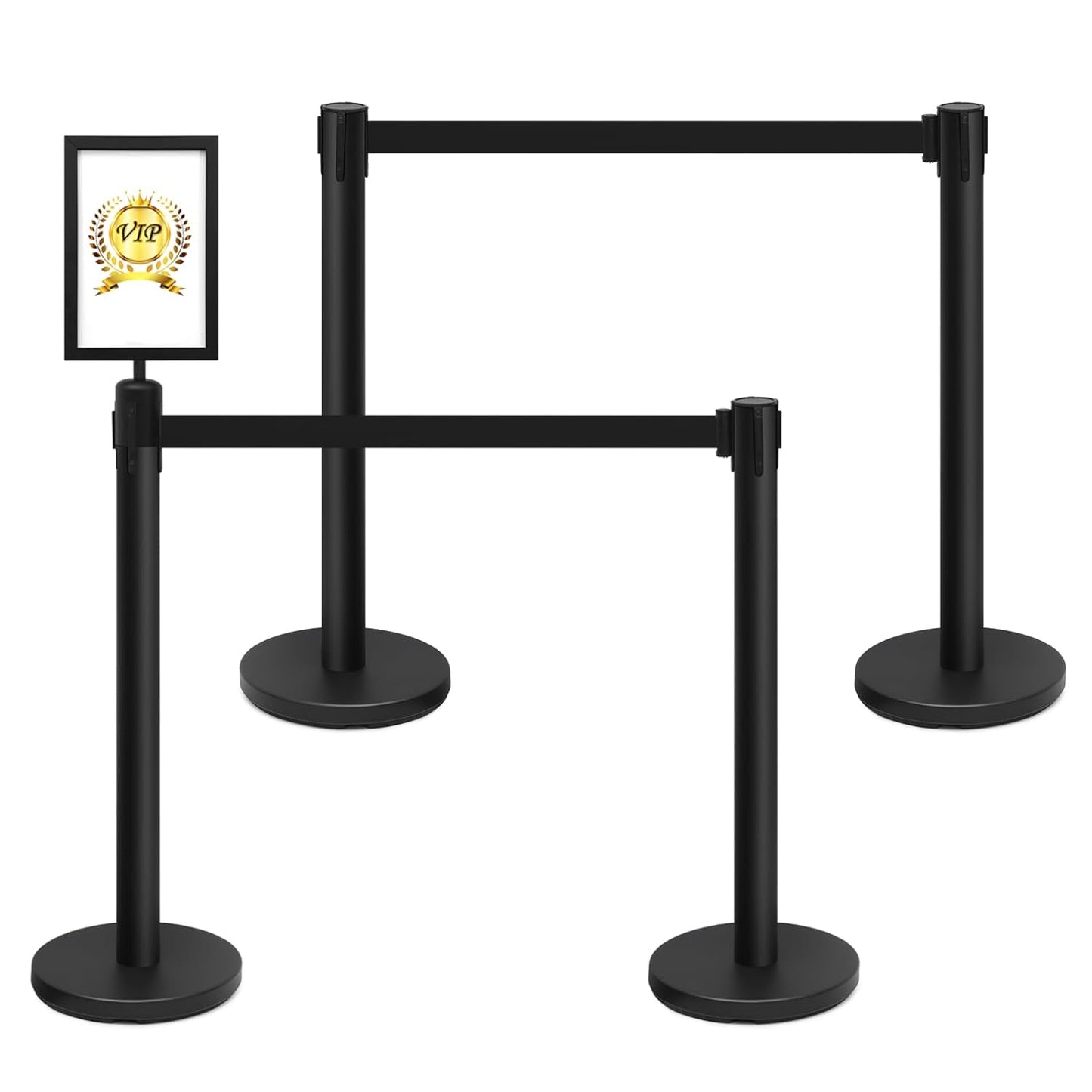 A4 Portrait Sign Holder for Black Retractable Barrier