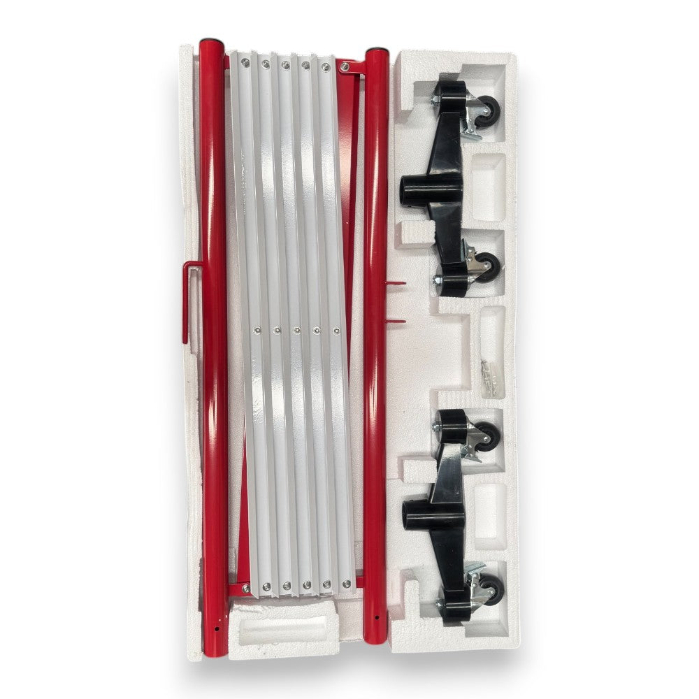 3m Expandable Safety Barrier – Red & White, Heavy-Duty Steel, Retractable Design