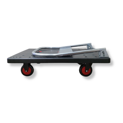 Heavy Duty Platform Trolley 270kg Black 720×490mm with Silent Braking Wheels