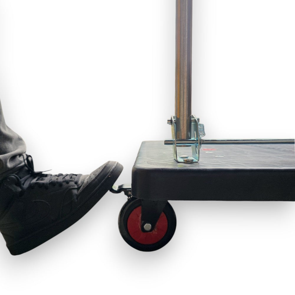 Heavy Duty Platform Trolley 600kg Black 1100×650mm with Silent Braking Wheels