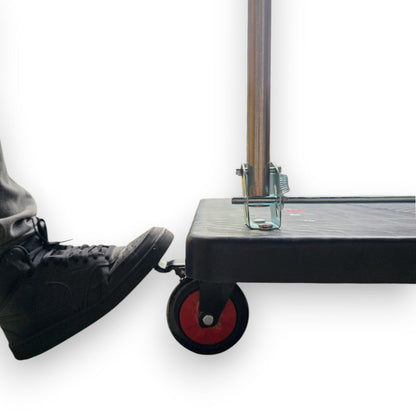 Heavy Duty Platform Trolley 600kg Black 1100×650mm with Silent Braking Wheels