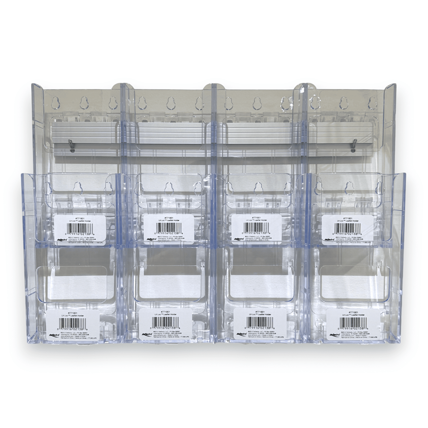 8xDL Wall Mount Brochure Holders Lit Loc