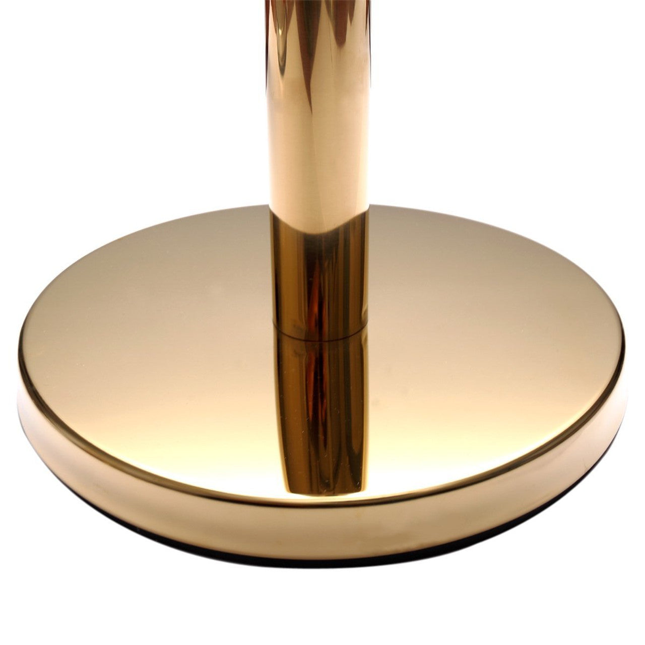 Gold Queue Bollard Post Set of 3 Posts + 2 White Ropes