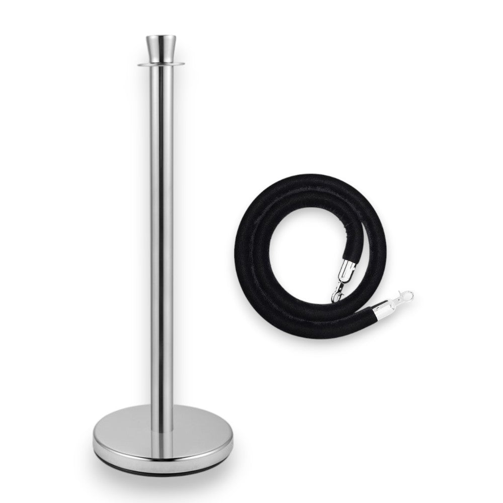 Stanchions Silver Rope Queue Barrier