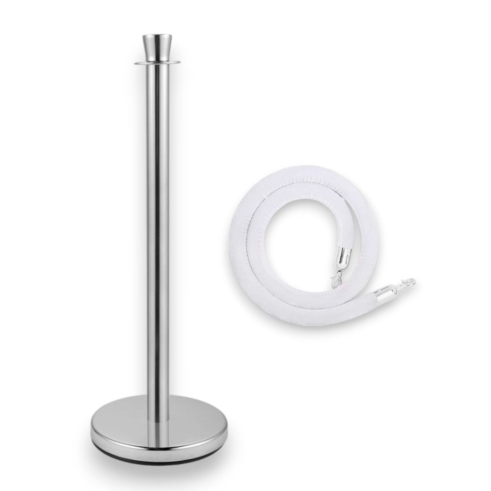 Stanchions Silver Rope Queue Barrier