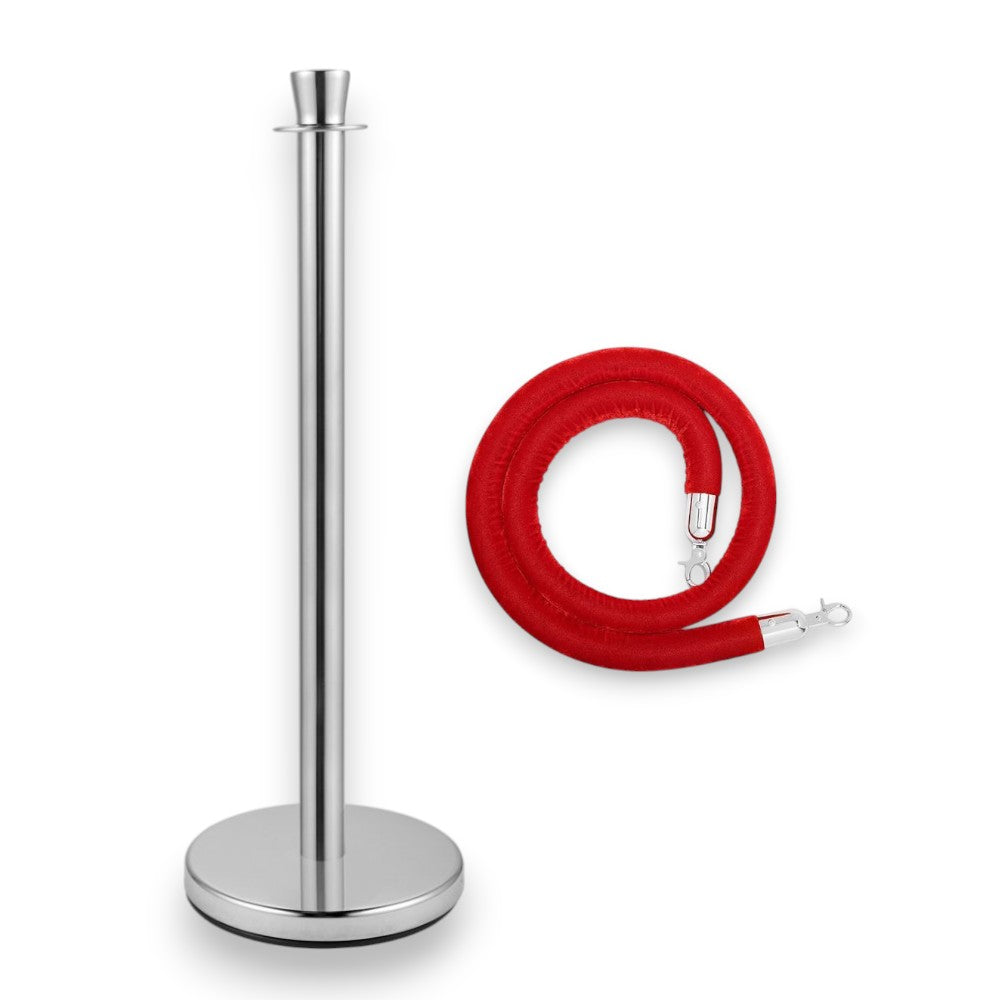 Stanchions Silver Rope Queue Barrier