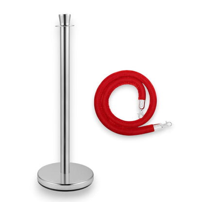 Stanchions Silver Rope Queue Barrier