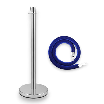 Stanchions Silver Rope Queue Barrier