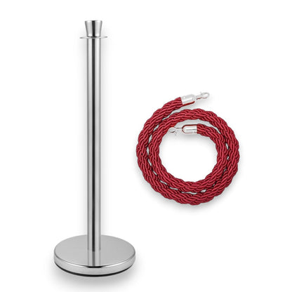 Stanchions Silver Rope Queue Barrier