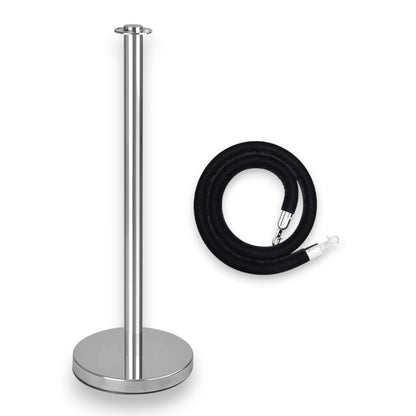 Silver Crowd Control Stanchion with Rope