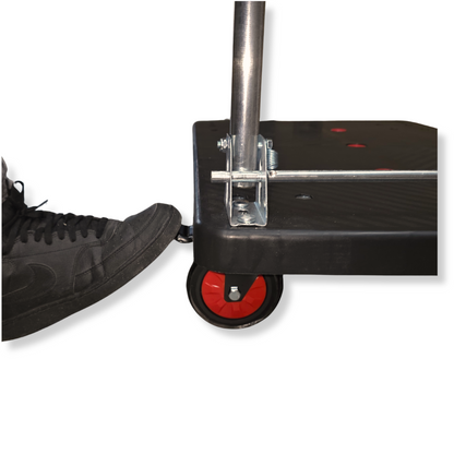 Heavy Duty Platform Trolley 270kg Black 720×490mm with Silent Braking Wheels