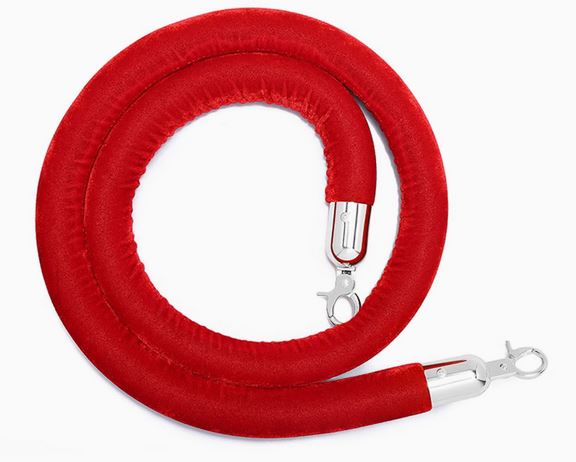 Velvet Crowd Barrier Rope - Silver Hook