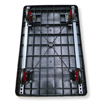 Heavy Duty Platform Trolley 270kg Black 720×490mm with Silent Braking Wheels