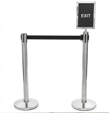 A4 Portrait Sign Holder for Silver Retractable Barrier