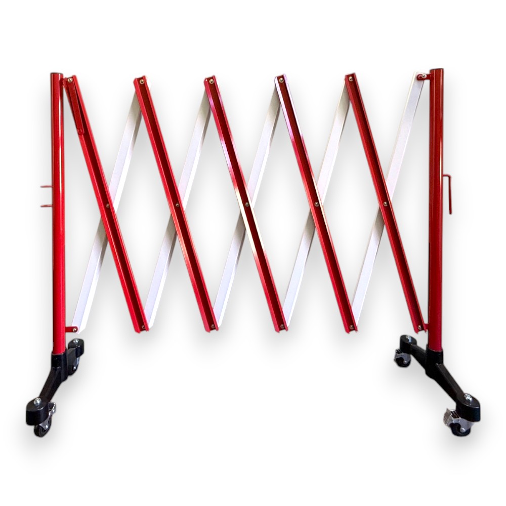 3m Expandable Safety Barrier – Red & White, Heavy-Duty Steel, Retractable Design