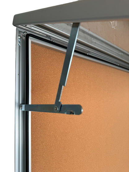 Lockable Notice Board Outdoor Wall Mounted Cork Board 9xA4 Papers