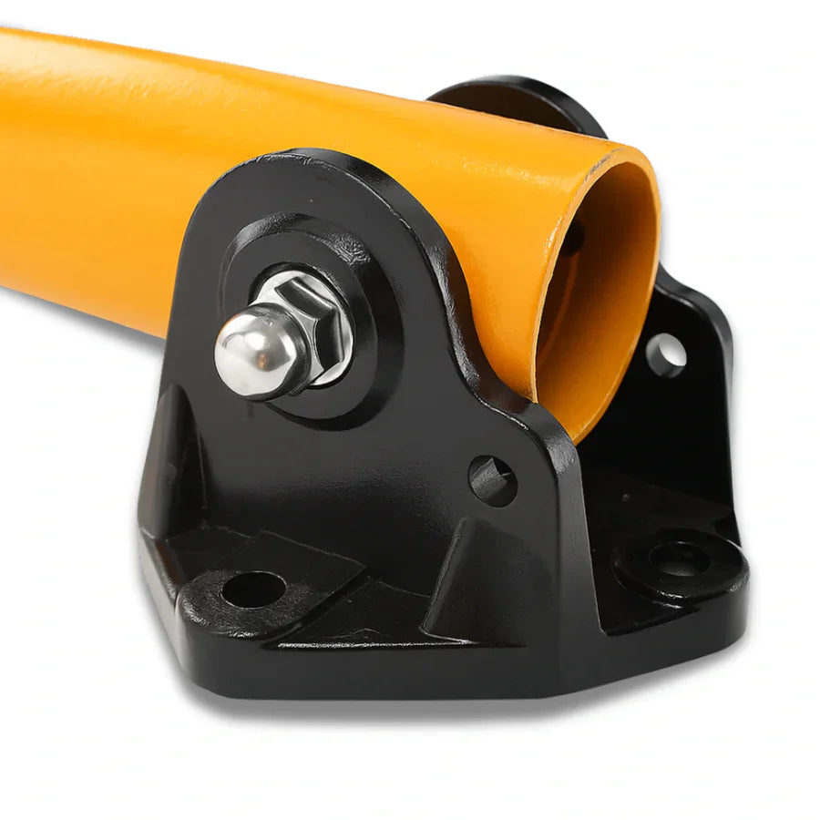 60mm Fold Down Parking Bollard – 610mm High Key Lock Yellow Bollard
