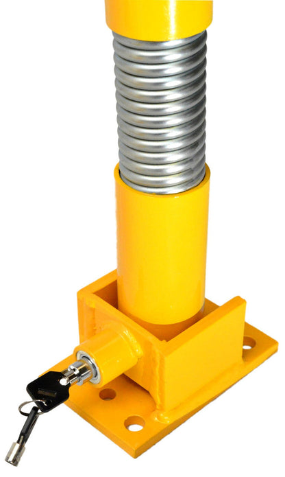 60mm Spring-Loaded Fold Down Parking Bollard – 610mm Key Lock Bollard